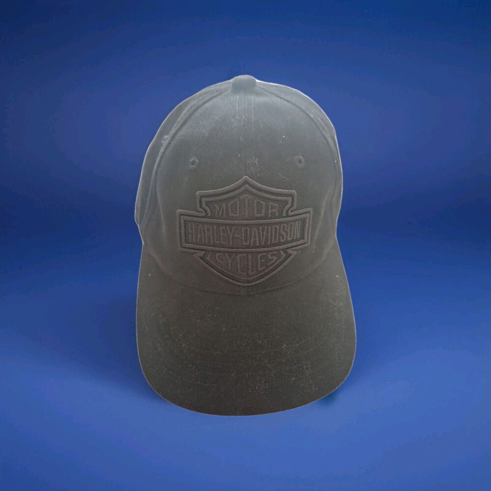 Harley-Davidson Mens Cap Hat Black Suede Embroidered fits all